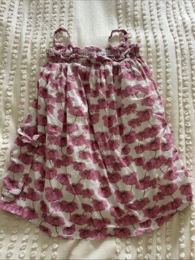 ZARA Pink Floral Smocked Sundress